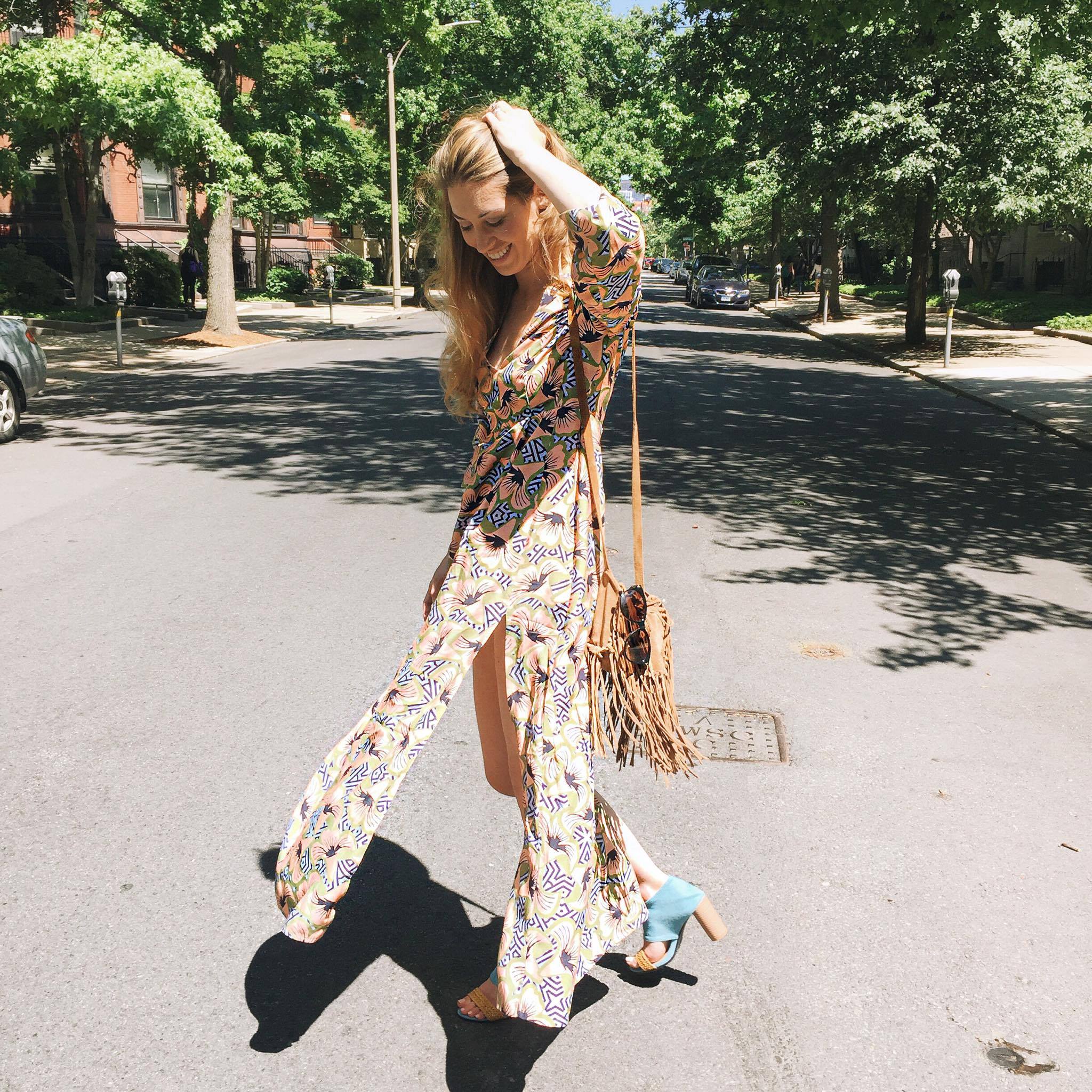 Summertime Long Sleeve Maxi Dress - World Threads Traveler